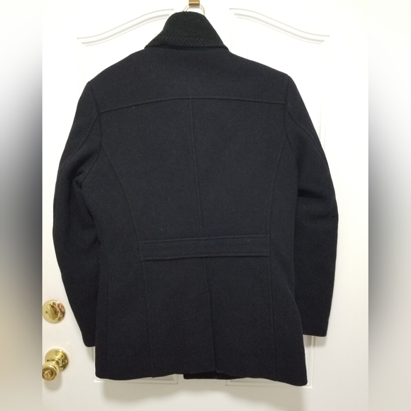 Faboer Womens Sz. 50 Peacoat US Sz. M Black Wool - Picture 7 of 16
